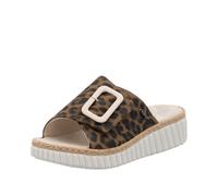 Rieker Women's Sandals Shoes Leopard Brown Black 69253