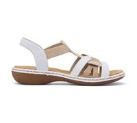 Rieker 65918 White multi with elastic straps walking sandals (White, UK Footwear Size System, Adult, Women, Numeric, Medium, 6.5)