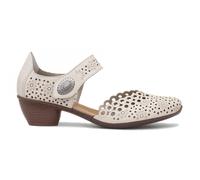 Rieker Beige Hook & Loop Shoes for Ladies | Rieker 43753-60 Colour: Beige, Size: EU 38 / UK 5