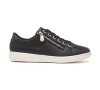 Rieker Womens Shoes Dark Navy Flat Leather Lace Up Zip Up Gripped Antistress