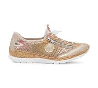 Rieker Womens Shoes Gold Adults Ladies Flat Casual Adjustable Antistress SIZE