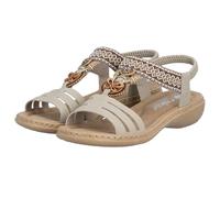Rieker Womens Slingback Sandals Lightweight Comfort Ladies 61855 Beige (Beige, UK Footwear Size System, Adult, Women, Numeric, Narrow, 4)