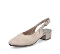 Rieker Women's Slingbacks 47060, Women's Heel Shoes, Beige 62, 7.5 UK