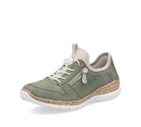 Rieker Women Trainers N42G0, Ladies Low-Tops,Removable Insole,Low Shoe,Street Shoes,Leisure,Sporty,Green (grün / 52),40 EU / 6.5 UK