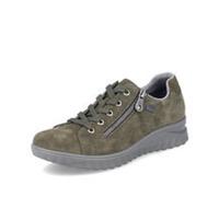 Rieker Women's Slip-On Sneakers Half Shoes Leather Tex Green Khaki 59000