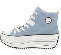 Rieker Women's Sneaker High Trainers, Blue, 3.5 UK