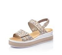 Rieker Women's Spring/Summer V48c5 Slingback Sandals, Beige Multi 90, 7.5 UK