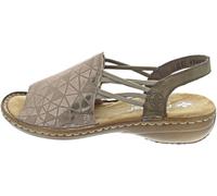 Rieker Women's Strappy Sandals 608D1, Women's Sandals, Summer Shoes, Beige 60, 5 UK