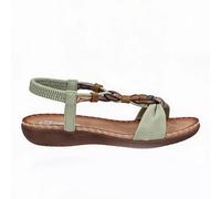 Rieker Women's V7568 Toe Separator Sandals, Green, 39 EU