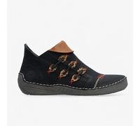 Rieker 72581-00 Black tan Womens Ankle Boots