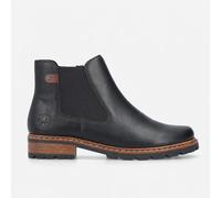 Rieker Womens Synthetic Zip Removable Insole Black/Mahogany Ankle Boots