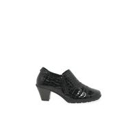 Rieker 57173-03 Black croc Womens shoe-boots in a Plain Leather in Size 39