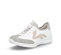 Rieker Trainers L32G9 White Combi Slip-On with Elastic Laces - Women UK 5 Medium