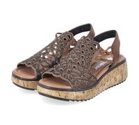 Rieker Women's V1765 Sandals, Brown, 38 EU