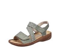 Rieker Women's V2862 Ankle Strap Sandals, Green, 3.5 UK
