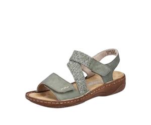 Rieker Women's V2862 Strappy Sandals, Green 52, 8 UK