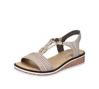 Rieker Women's V3662 Sandal, Beige, 6.5 UK