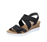 Rieker Women's V38g8 Sandal, Black 00, 6.5 UK