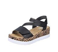 Rieker Women's V3964 Sandal, Black, 8 UK