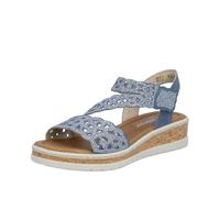 Rieker Women's V4150 Strappy Sandals, Blue, 38 EU