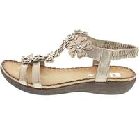 Rieker Women's V7573 Wedge Sandals, Gold, 39 EU