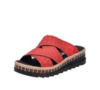 Rieker Women's V7970 Mule, red, 6 UK