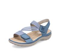 Rieker Women Sandals 64870, Ladies Strappy Sandals,Summer Shoe,Summer Sandal,Comfortable,Flat,Blue (Blau / 14),39 EU / 6 UK