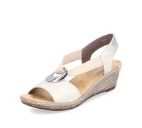 Rieker Women's Wedge Sandal - Beige | 624H6-60 60 36