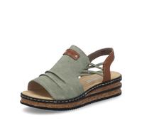 Rieker Antistress Womens Green Open Toe Sandal - Size 6 - Green