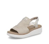 Rieker Women's Wedge Sandals 69262, Women's Sandals, Beige 62, 43 EU Weit