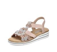 Rieker Women's Wedge Sandals V0613, Women's Sandals, Pink 90, 41 EU Schmal