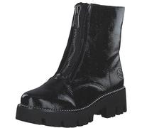 Rieker Womens Black Patent Warm Lined Zip Up Ankle Boots Ladies - Y3351