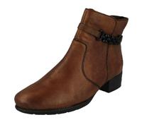 Rieker 78676-25 Ladies Brown Zipper Boots Colour: Brown, Size: EU 37 /