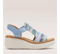 Rieker Woven Wedge Sandal APRICOT SIZE 6 1/2