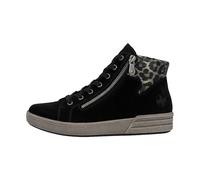 Rieker X0709 womens super soft black suede hi-top sneaker boots