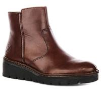Rieker X9165-27 Women's Side Zip Casual Warm Lined Bt Ankle Boots (Brown, UK 4)