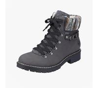 Rieker Ladies Fur Lined Ankle Boots Y9131-45 - Grey Synthetic - UK Size 6.5 - EU Size 39.5 - US Size 8.5