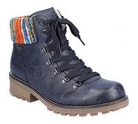 Rieker Lace Up/Zip Water Resistant Boot 3.5 Blue