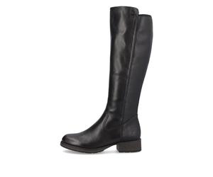 Rieker Z9591-01 Black soft leather long boots with stretch calf panel (Black 01, UK Footwear Size System, Adult, Women, Numeric, Medium, 3.5)