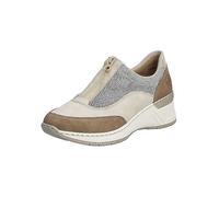 Rieker Zip Fastening Slip-On Trainers Beige Multi