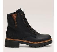 Rieker Zip Leopard Lace Up Boot BLACK SIZE 4