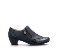 Rieker Women's Shoe-Boots 41757-15 Navy Patent Zip UK 6.5 / EU 40