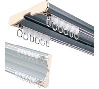 Riel para cortinas dobles y silenciosas divisor de habitación ajustable ideal para separar espacios en casa oficina o eventos fácil instalación y elegante diseño.