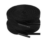 riemot 2 Pairs Flat Shoe Laces 8 mm Wide Trainers Shoelace,Shoelaces for Sneakers,Safety Boots,Sports Shoes,Running Shoes,Replacement Trainer Shoe String for Men Women Adults Kids,Black,100 cm