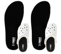 riemot 2 Pairs Memory Foam Insoles for Crocs Clogs Garden Shoe,Comfort Wide Thin Inserts for Nurse,Chef,Water Shoes Wide Sneakers Breathable Shoe Insole for Women/Men,Balck UK(10-11)/(45-46) EU
