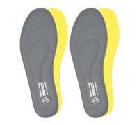 riemot 2 Pairs Memory Foam Insoles for Men and Women,Replacement Inner Soles for Sports,Work Boots,Trainers,Sneakers and Walking Shoes,Cushioned Soft Shoe Inserts Grey-Yellow 10UK/44EU