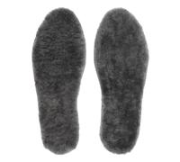 riemot Genuine Sheepskin Insoles for Men Women,Winter Warm Furry Lambswool Insoles,Soft Cosy Fluffy Lamb Shoe Replacment Inner Soles for Snow Boots,Work Boots Grey EU38（UK5）