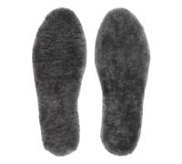 riemot Genuine Sheepskin Insoles for Men Women,Winter Warm Furry Lambswool Insoles,Soft Cosy Fluffy Lamb Shoe Replacment Inner Soles for Snow Boots,Work Boots Grey EU36（UK3）