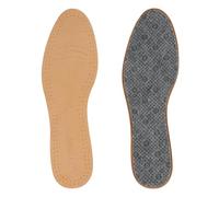 riemot Insoles Men Leather Shoe Insoles Breathable Inner Soles Replacement Insole Odour Absorption Anti-Sweat Sheepskin Leather Soles Inserts, Browm,UK 10