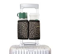riemot Luggage Travel Cup Holder, Free Hand Drink Caddy - Hold Two Coffee Cups, Fits Roll on Suitcase Handles - Gifts for Travelers, Tourist, Flight Attendants Travelers Accessories